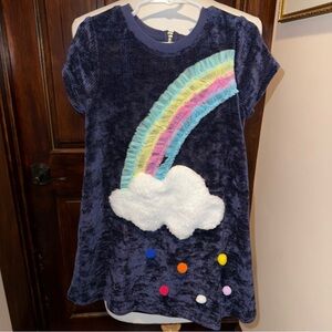 Kids Casual Dress with Rainbow Design